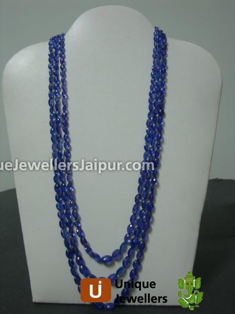 Tanzanite Faceted Micro CutOval Beads